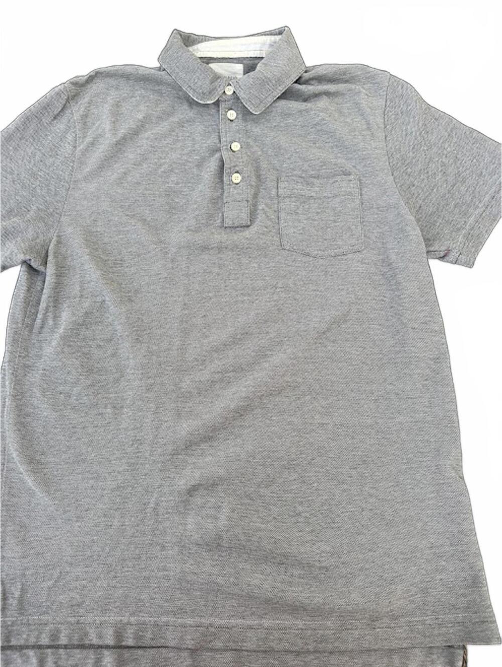 Billy Reid Gray Polo Shirt Made in Peru M